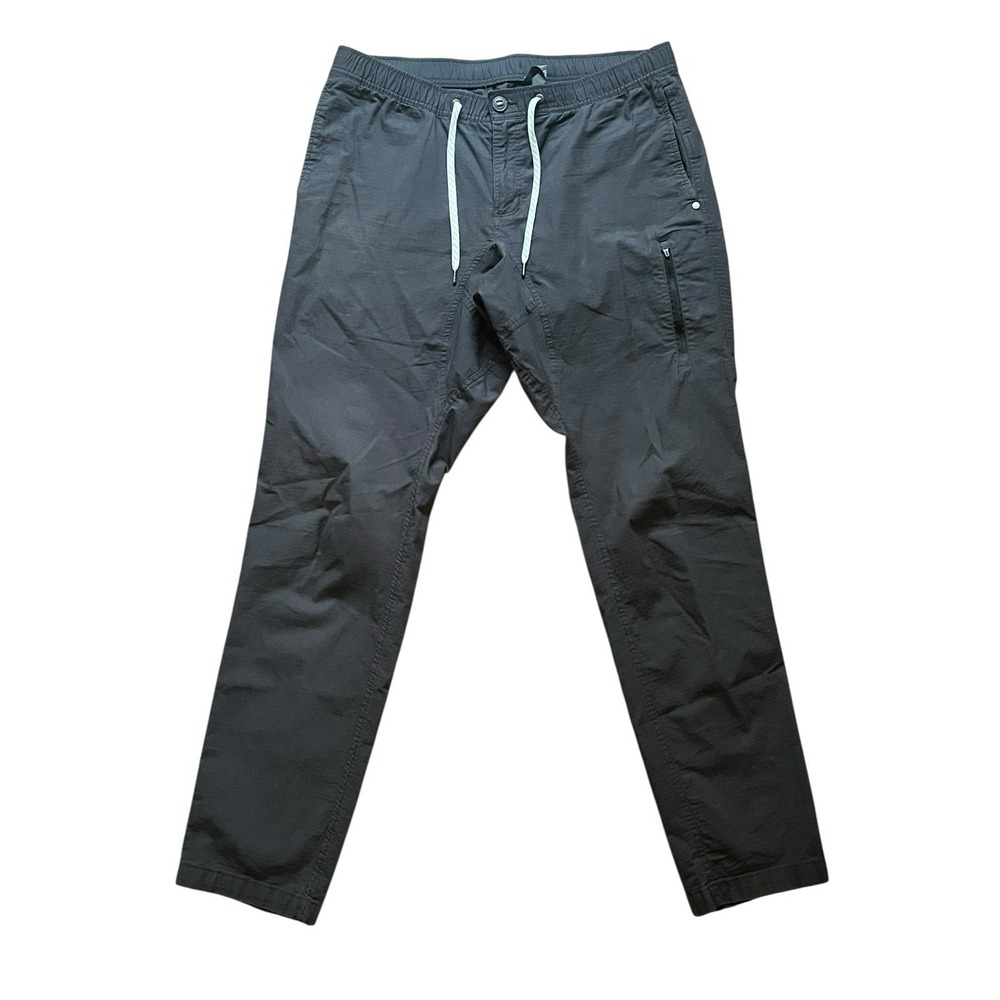 Vuori‎ Ripstop Pant Men  Gray Drawsting Waist Taper Outdoor Travel Climber XL